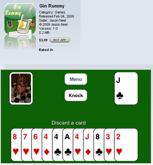gin rummy iphone ipod touch game itunes apple